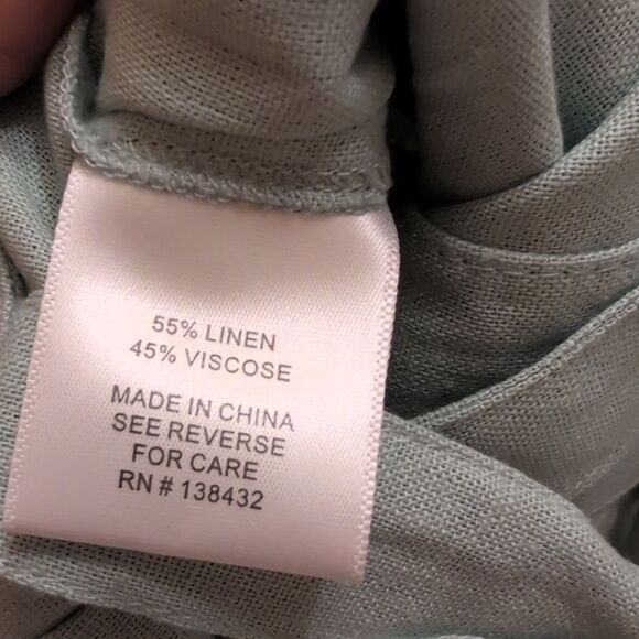 NWT ModCloth Every Waking Momentum Jumpsuit Linen blend light bluegreen size S - Picture 7 of 10